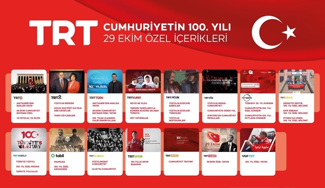 TRT, Cumhuriyet’in 100. yılına özel içerikler yayınlayacak!