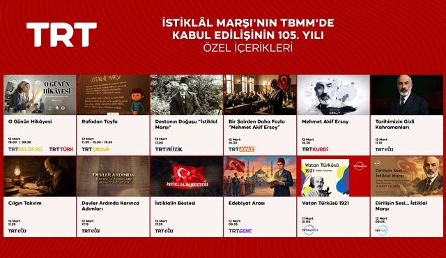 TRT, 12 Mart'a özel yayınlarla ekrana gelecek!