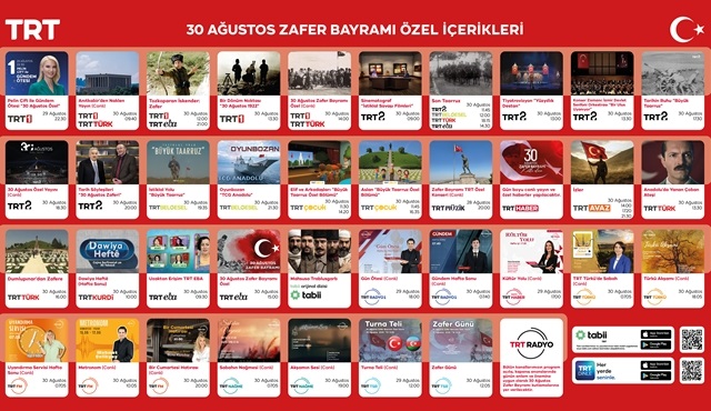 TRT, 30 Ağustos Zafer Bayramı'na özel içerikler yayınlayacak!