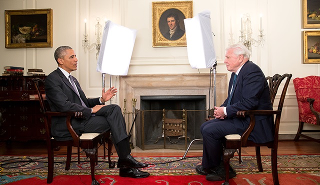 ABD Başkanı Barack Obama ve Sir David Attenborough söyleşiyor 