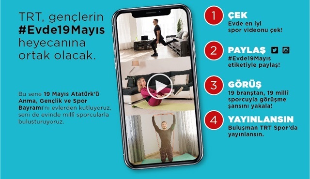 TRT, gençlerin #Evde19Mayıs heyecanına ortak olacak!