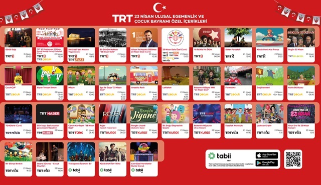 TRT, 23 Nisan'a özel içerikler yayınlayacak!