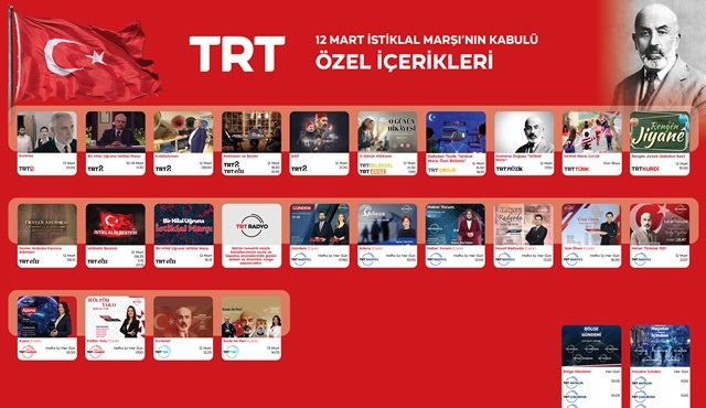 TRT’den İstiklal Marşı'nın kabulünün 104. yılına özel yayınlar!