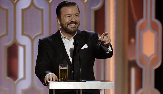 Ricky Gervais, 5. kez Altın Küre Ödülleri'nin sunuculuğunu üstlendi
