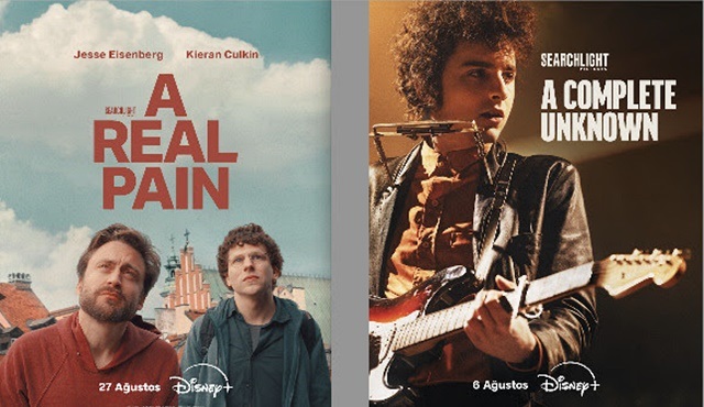 A Complete Unknown ve A Real Pain filmleri Ağustos’ta Disney+’ta!