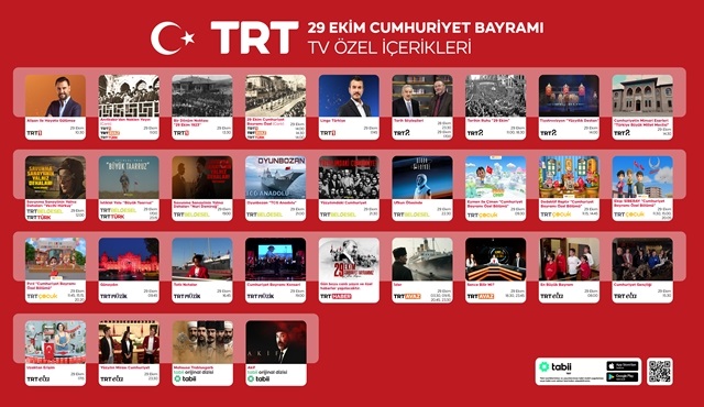 TRT, 29 Ekim'e özel içerikler yayınlayacak!