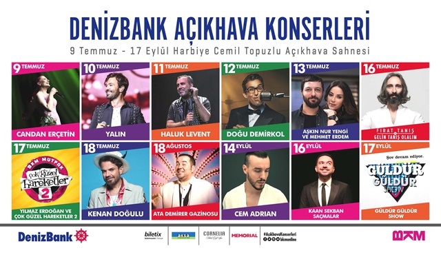 BKM organizasyonu Denizbank Açıkhava Konserleri başlıyor!