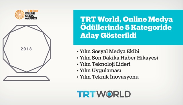 TRT World, “The Drum Online Media” Ödülleri’nde 5 dalda aday gösterildi!