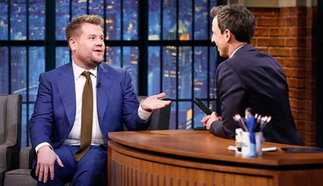 James Corden, Late Night with Seth Meyers'e konuk olacak