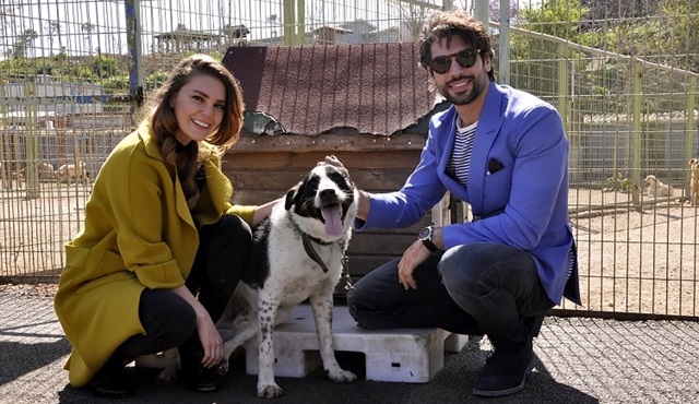 Aslı Enver ve Şükrü Özyıldız'dan hayvan barınağı ziyareti!