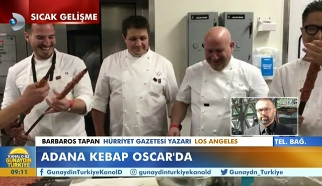Oscar yemeği menüsünde bu sene Adana Kebap vardı!