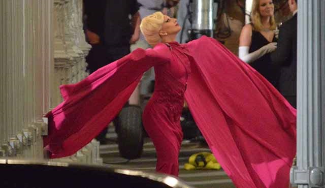 Lady Gaga, ilk kez American Horror Story: Hotel setinde görüntülendi